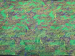 Printed Chiffon Green Abstract