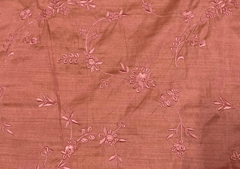 Embroidered Cotton Pink Floral 1