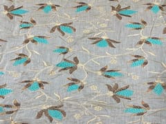 Pure Chanderi Embroidered Silk Cream Floral