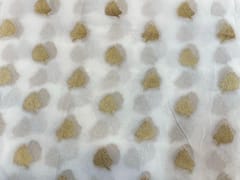 Dyeable Banarasi Semi Georgette White Golden Leaves