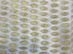 Dyeable Banarasi Semi Georgette White Golden Flowers 1