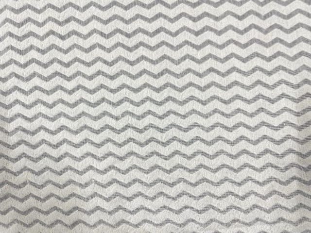 Dyeable Pure Chanderi Self White Chevron 1