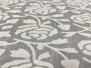 Dyeable Pure Chanderi Self White Flowers