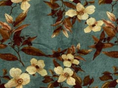 Chiffon Teal Blue Yellow Floral