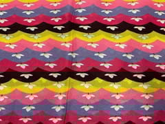 Chiffon MultiColour Floral Stripes