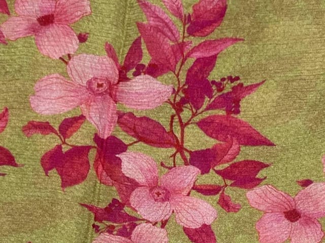 Chiffon Raven Gold Floral