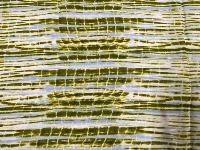 Georgette Yellow Green Abstract