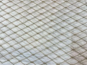 Dyeable Embroidered Pure Chanderi Silk White Floral Checks