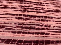 Georgette Peach Brown Abstract