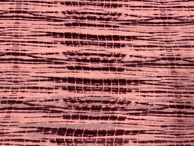 Georgette Peach Brown Abstract