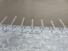 Embroidered Cotton Beige With Floral Border