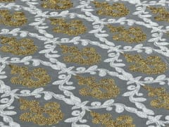 Dyeable Embroidered Georgette White Golden Floral Motifs 2