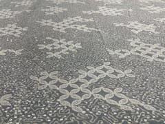 Dyeable Embroidered Georgette White Abstract 7