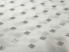 Dyeable Embroidered Georgette White Silver Geometric