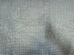 Dyeable Embroidered Georgette White Golden Wavy Stripes Floral