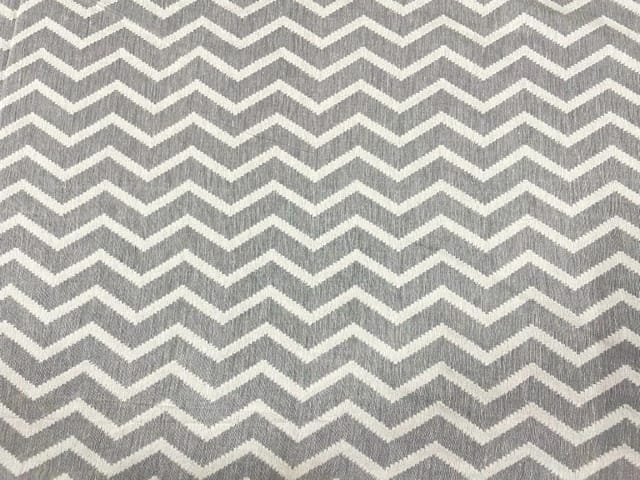 Dyeable Pure Chanderi Self White Chevron