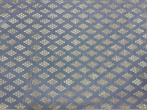 Dyeable Pure Chanderi Zari White Golden Geometric 1