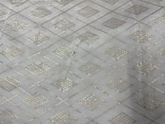 Dyeable Embroidered Uppada Silk White Golden Geometric
