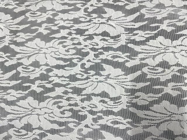 Dyeable embroidered Net Off White Floral