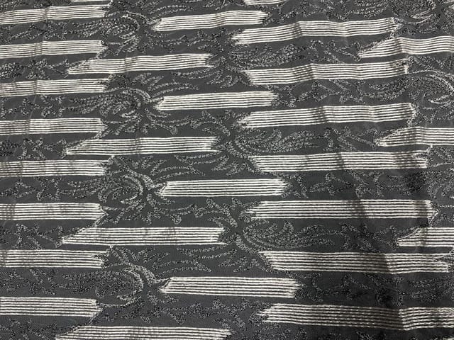 Dyeable Embroidered Net White Geometric 2