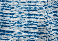 Georgette White Blue Abstract