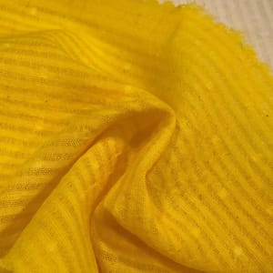 Yellow Colour Cotton Dobby Strips Fabric