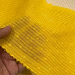 Yellow Colour Cotton Dobby Strips Fabric