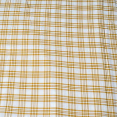 Yellow Colour Cotton Yarn Dyed Check Fabric