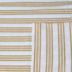 Yellow Colour Cotton Yarn Dyed Stripes Fabric