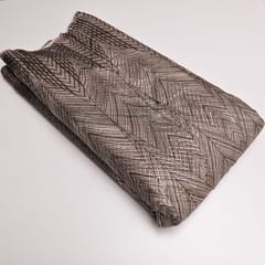 Brown Colour Gota Embroidery Digital Printed Organza Fabric