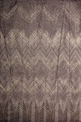 Brown Colour Gota Embroidery Digital Printed Organza Fabric