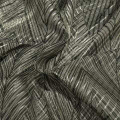 Green Colour Gota Embroidery Digital Printed Organza Fabric