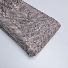 Brown Colour Gota Embroidery Digital Printed Organza Fabric