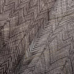 Brown Colour Gota Embroidery Digital Printed Organza Fabric