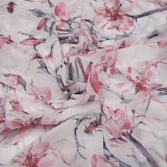 White georgette digital print