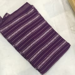 Purple Colour Chinon Chiffon With Gota Embroidered Fabric