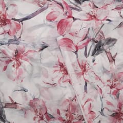 White georgette digital print