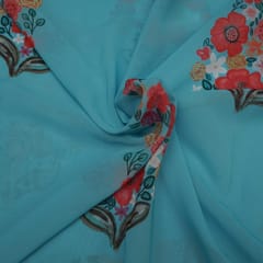 Firozi Colour poly georgett digital print