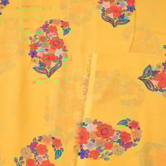 Orange poly Georgette digital print