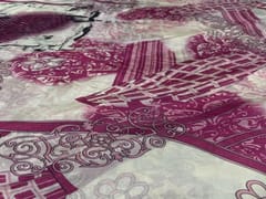 Cream Pink Imported Silk Print 56