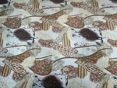 Cream Brown Imported Silk Print 56