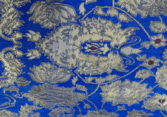 Pure Brocade Cobalt Blue Floral