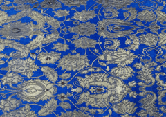 Pure Brocade Bright Blue Floral