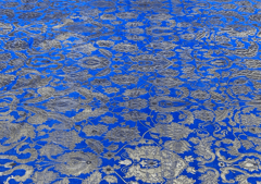 Pure Brocade Bright Blue Floral