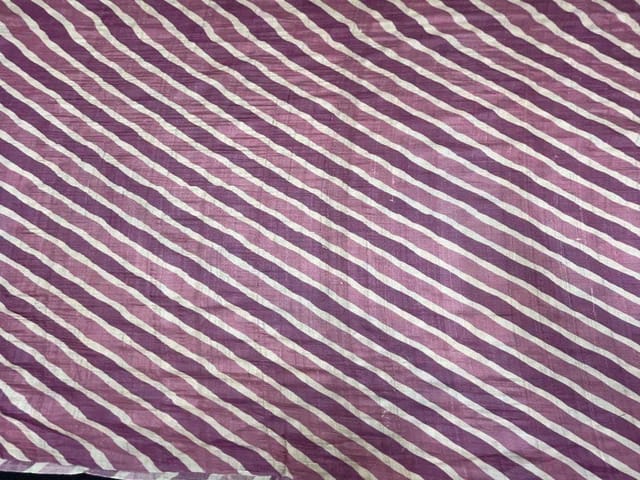 Pure Tussar Silk Onion Pink White Stripes