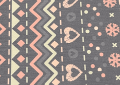 Denim Lycra Grey Light Pink Geometric