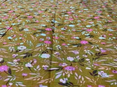 Printed Cotton Mustard Floral