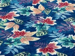 Printed Cotton Bright Blue Floral