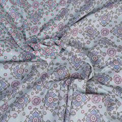 Grey Colour Cotton Block Print