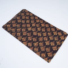 Dark Brown Colour Cotton Print